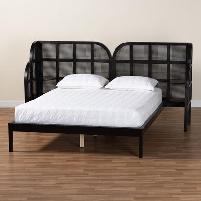 Baxton Studio - Cascadia Queen Size Bed in Ebony Black - MG0225-Ebony Black-Queen view 8