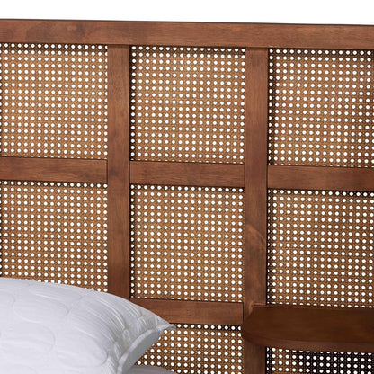 Baxton Studio - Cascadia Queen Size Bed in Walnut Brown - MG0225-Walnut-Queen view 4