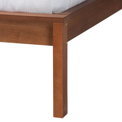 Baxton Studio - Cascadia Queen Size Bed in Walnut Brown - MG0225-Walnut-Queen view 5
