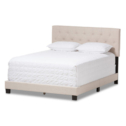 Baxton Studio - Cassandra King Size Bed in Light Beige - CF8747-I-Light Beige-King view 1