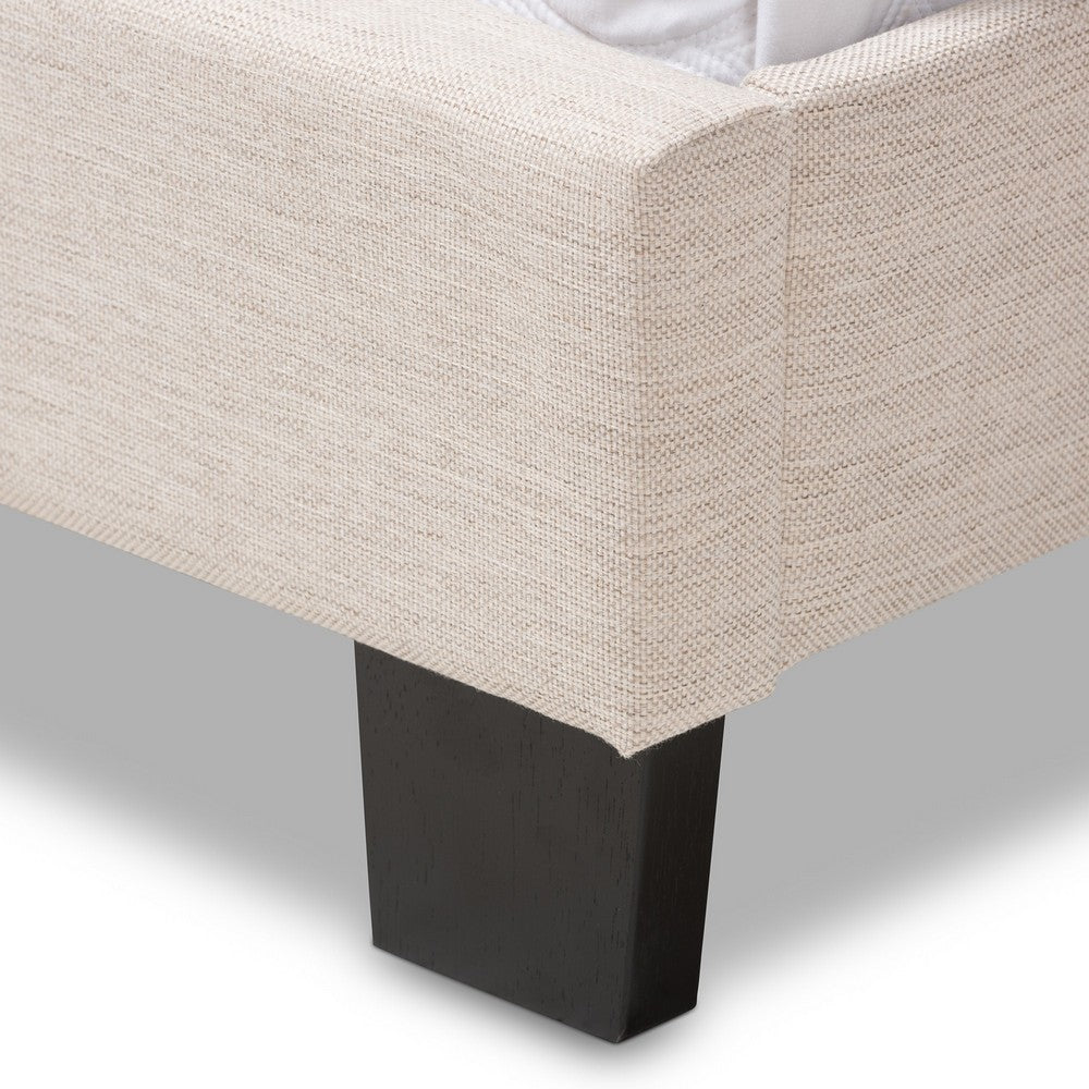 Baxton Studio - Cassandra King Size Bed in Light Beige - CF8747-I-Light Beige-King view 5