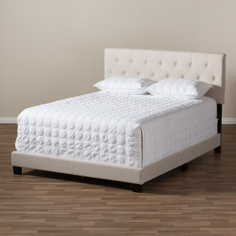 Baxton Studio - Cassandra King Size Bed in Light Beige - CF8747-I-Light Beige-King view 7
