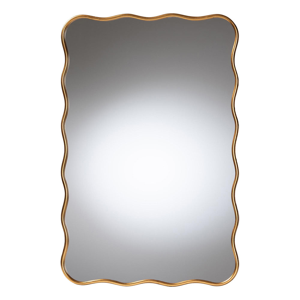 Baxton Studio - Cassara Mirror in Antique Goldleaf - RXW-10969-Mirror view 1
