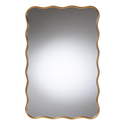 Baxton Studio - Cassara Mirror in Antique Goldleaf - RXW-10969-Mirror view 1