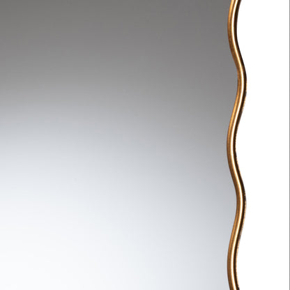 Baxton Studio - Cassara Mirror in Antique Goldleaf - RXW-10969-Mirror view 2