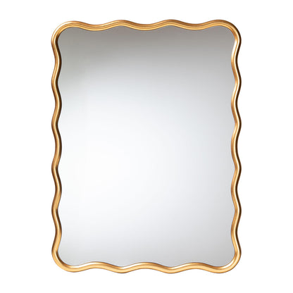 Baxton Studio - Cassara Mirror in Antique Goldleaf - RXW-10997-Wall Mirror view 1