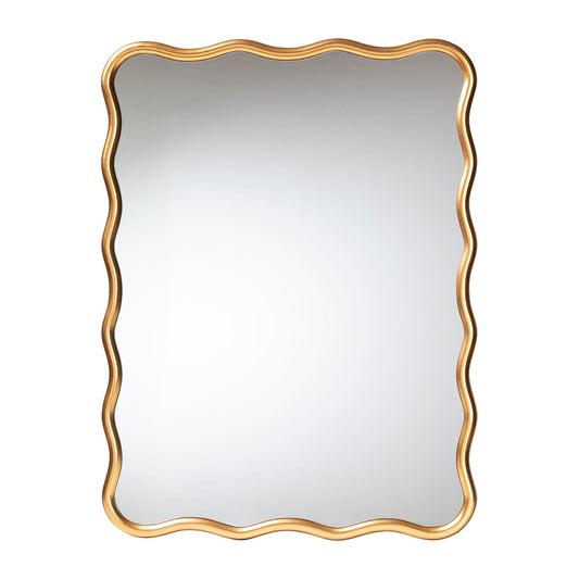 Baxton Studio - Cassara Mirror in Antique Goldleaf - RXW-10997-Wall Mirror view 1