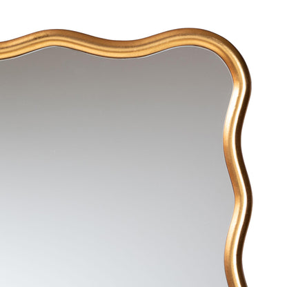 Baxton Studio - Cassara Mirror in Antique Goldleaf - RXW-10997-Wall Mirror view 3