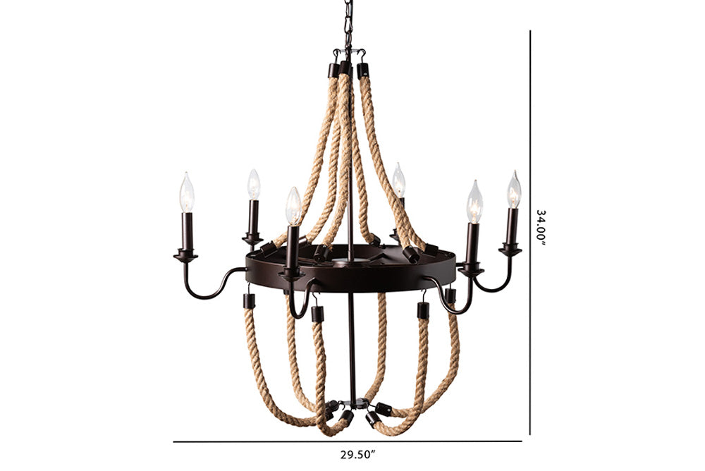 Baxton Studio - Cassia Chandelier - EVEN1015 view 3