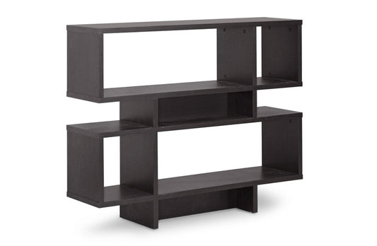 Baxton Studio - Cassidy Bookshelf  in Dark Brown - FP-4DS-Shelf view 1