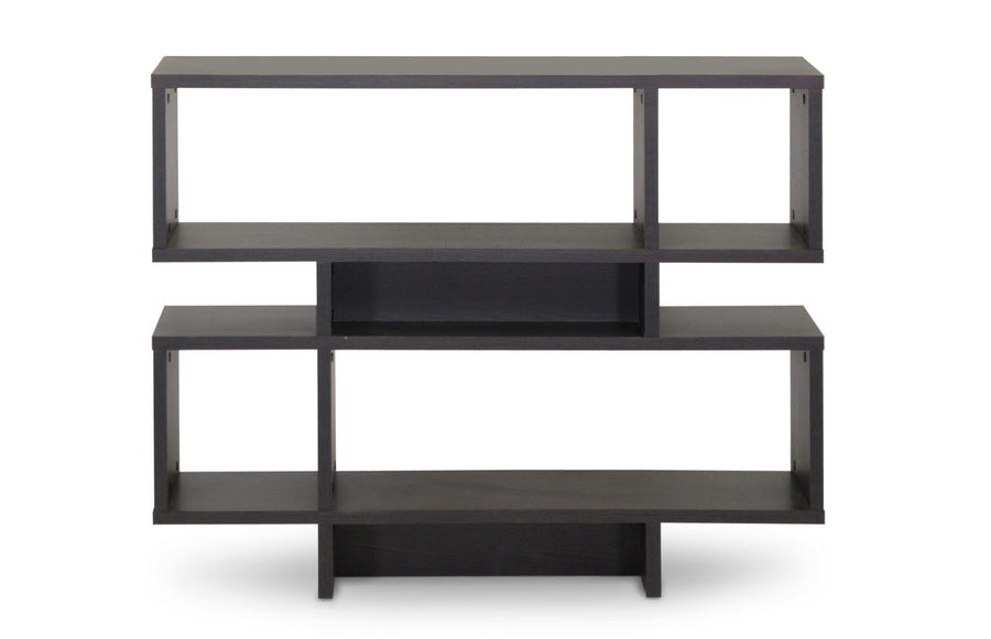 Baxton Studio - Cassidy Bookshelf  in Dark Brown - FP-4DS-Shelf view 2