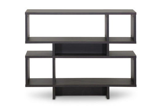 Baxton Studio - Cassidy Bookshelf  in Dark Brown - FP-4DS-Shelf view 2