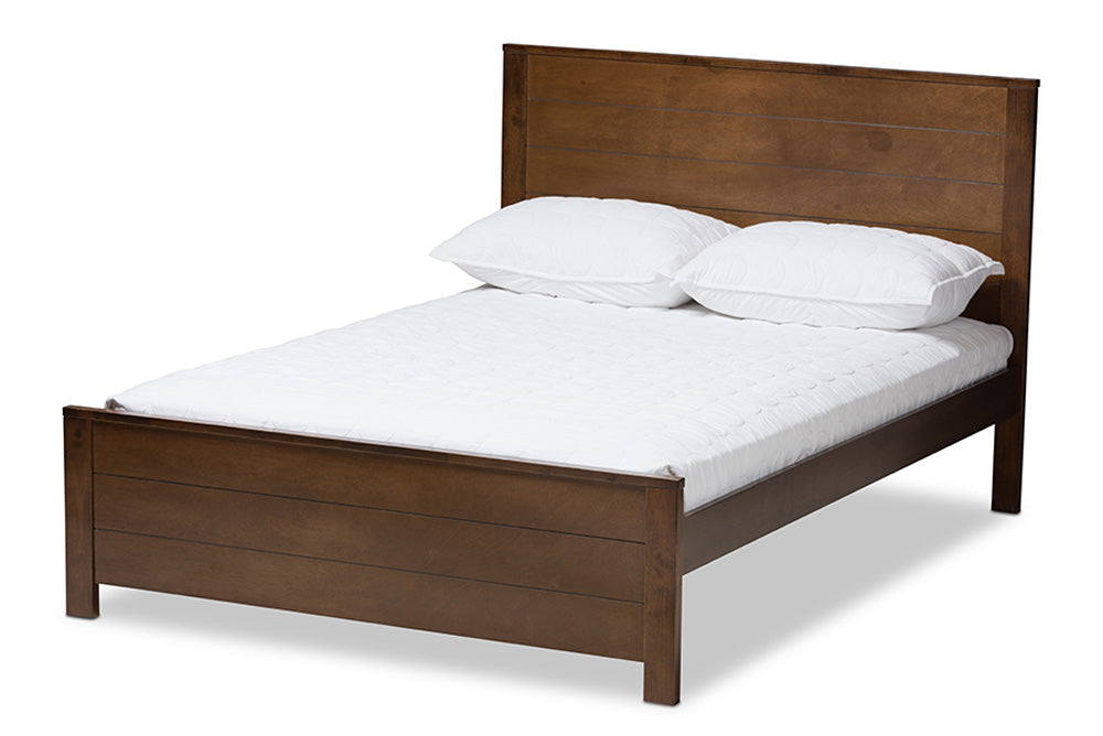 Baxton Studio - Catalina Full Size Bed - HT1702-Walnut Brown-Full view 1