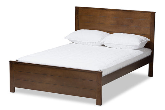 Baxton Studio - Catalina Full Size Bed - HT1702-Walnut Brown-Full view 1