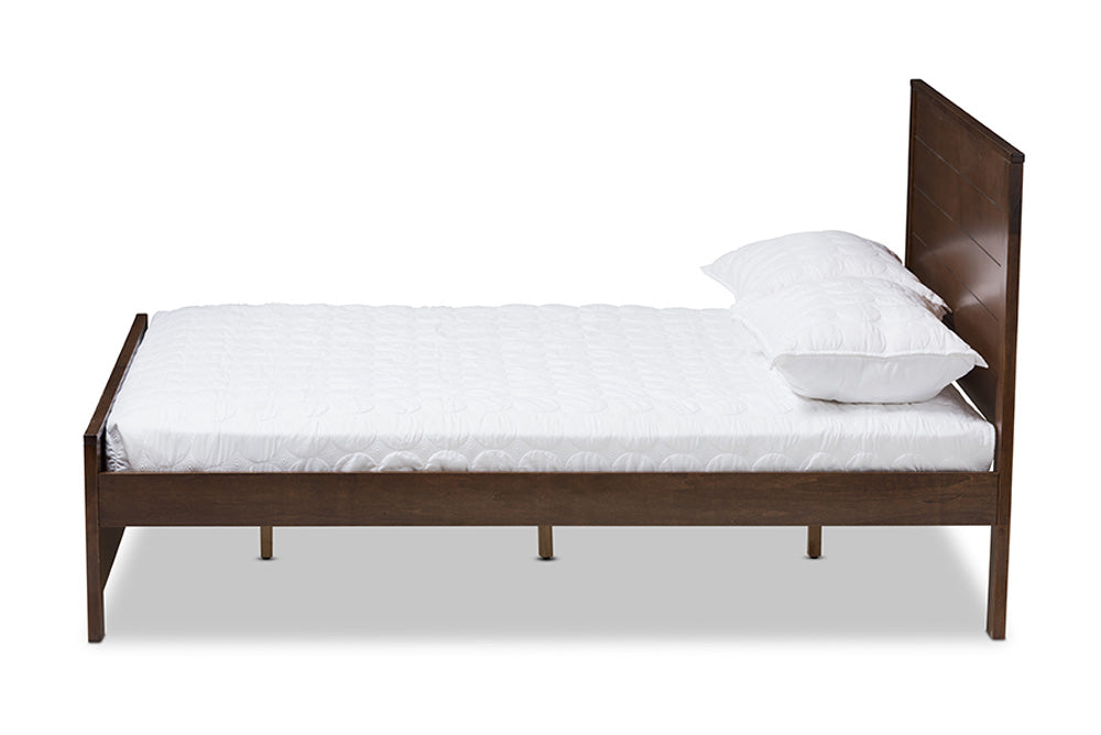 Baxton Studio - Catalina Full Size Bed - HT1702-Walnut Brown-Full view 2