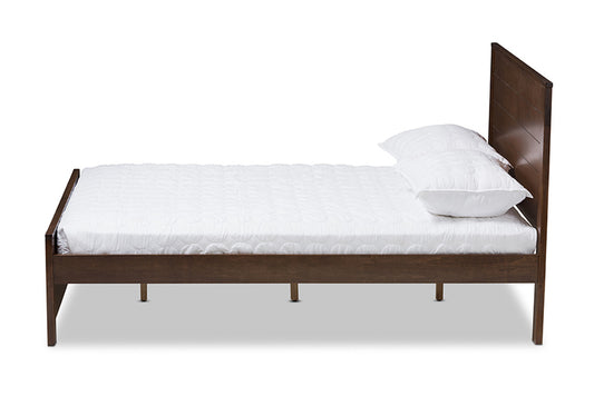 Baxton Studio - Catalina Full Size Bed - HT1702-Walnut Brown-Full view 2