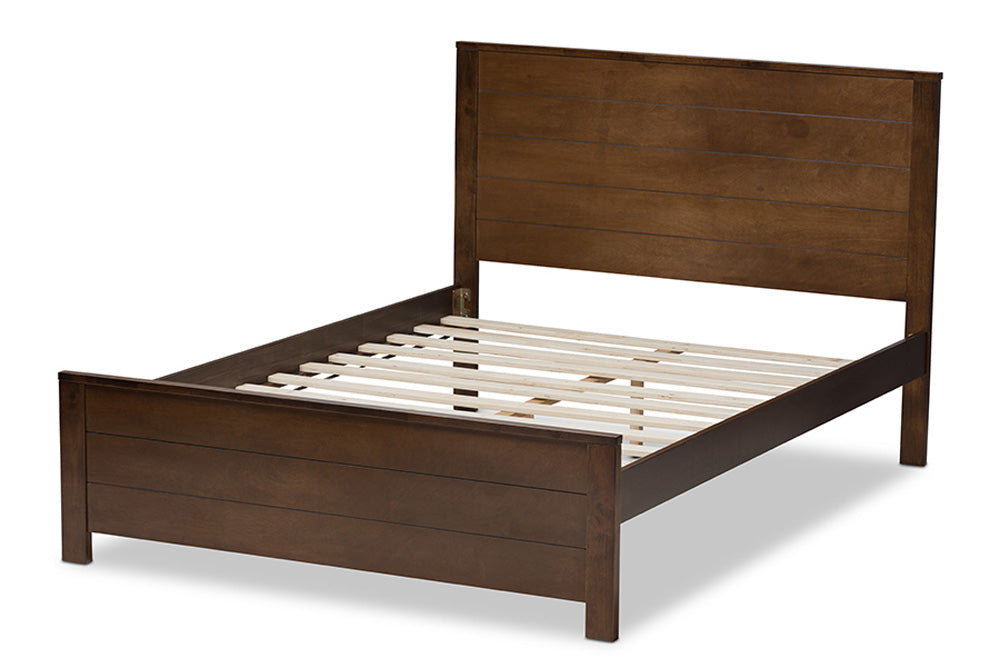 Baxton Studio - Catalina Full Size Bed - HT1702-Walnut Brown-Full view 3
