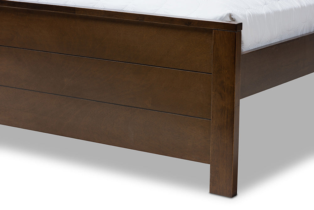 Baxton Studio - Catalina Full Size Bed - HT1702-Walnut Brown-Full view 6