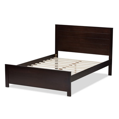 Baxton Studio - Catalina Full Size Bed in Espresso Brown - HT1702-Espresso Brown-Full view 3