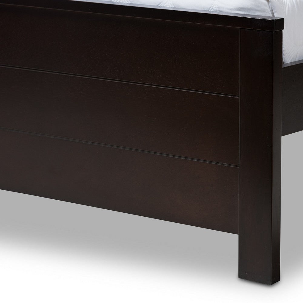 Baxton Studio - Catalina Full Size Bed in Espresso Brown - HT1702-Espresso Brown-Full view 5