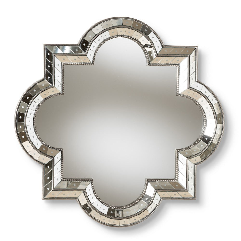 Baxton Studio - Catia Mirror in Antique Silver - RXW-5809 view 1
