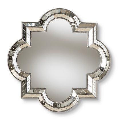 Baxton Studio - Catia Mirror in Antique Silver - RXW-5809 view 1