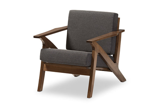 Baxton Studio - Cayla Living Room Chair - SW5236-Grey/Walnut-M17-CC view 1