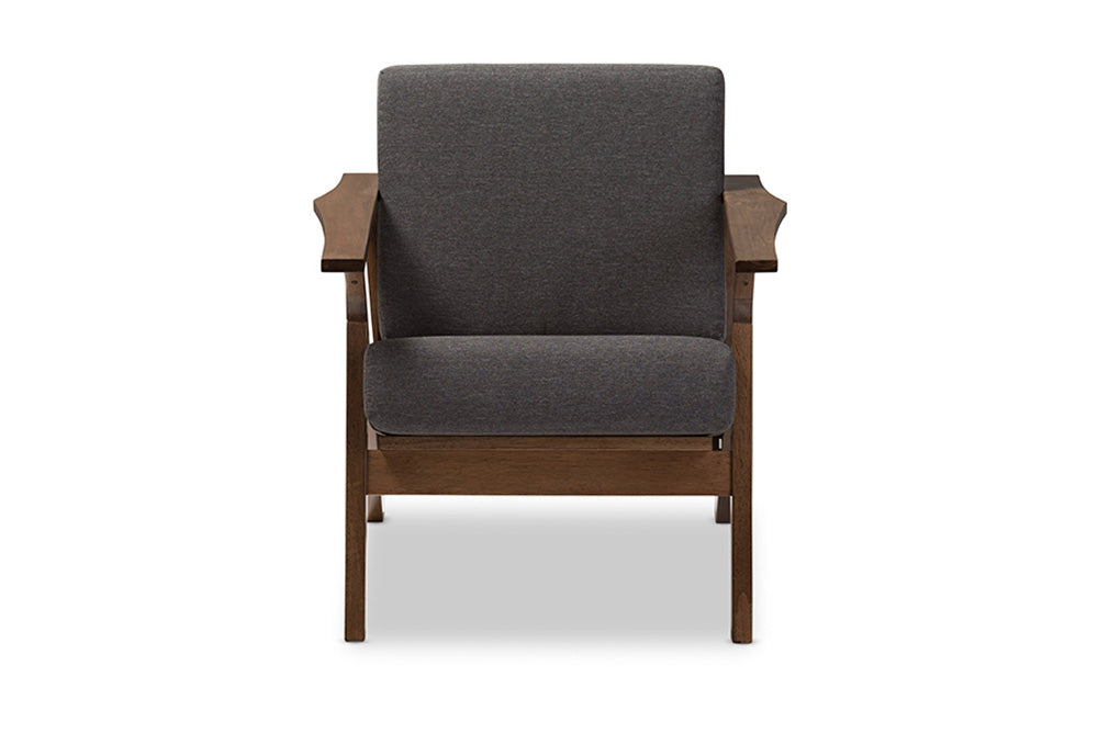 Baxton Studio - Cayla Living Room Chair - SW5236-Grey/Walnut-M17-CC view 2