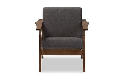 Baxton Studio - Cayla Living Room Chair - SW5236-Grey/Walnut-M17-CC view 2