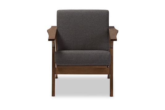 Baxton Studio - Cayla Living Room Chair - SW5236-Grey/Walnut-M17-CC view 2