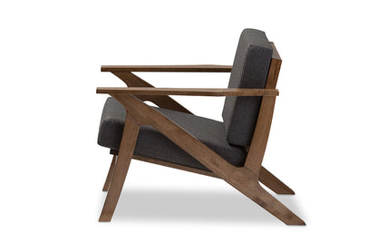 Baxton Studio - Cayla Living Room Chair - SW5236-Grey/Walnut-M17-CC view 3