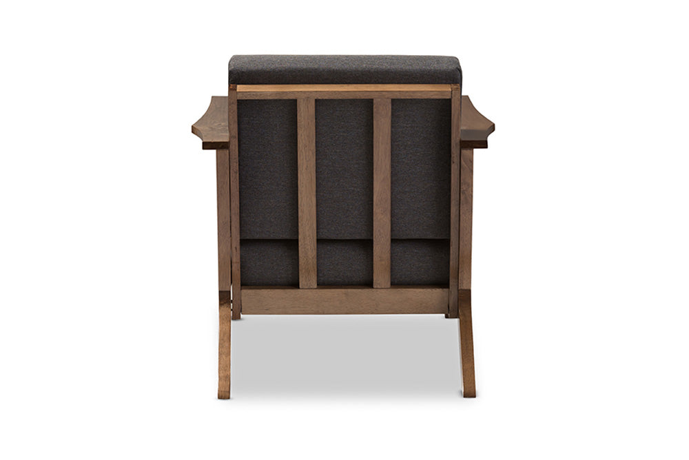 Baxton Studio - Cayla Living Room Chair - SW5236-Grey/Walnut-M17-CC view 4