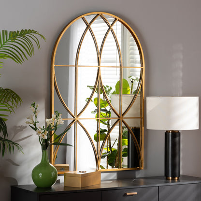 Baxton Studio - Celerina Mirror in Gold - RXW-10393-Gold view 3
