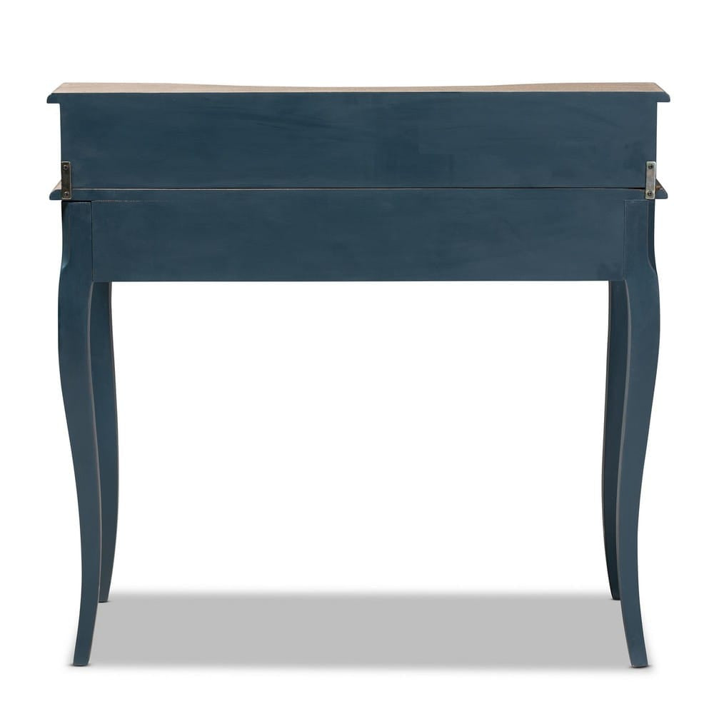 Baxton Studio - Celestine Desk in Blue/Oak - CES2-Blue Spruce-Desk view 5