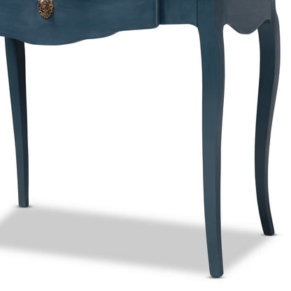 Baxton Studio - Celestine Desk in Blue/Oak - CES2-Blue Spruce-Desk view 8