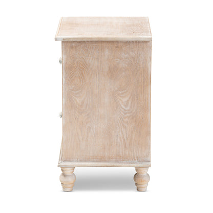 Baxton Studio - Celia End Table in Natural/Mirror - JY17A039-Natural Brown/Silver-ET view 4