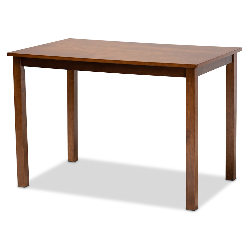 Baxton Studio - Celina Dining Set in Grey/walnut brown - Celina-Grey/Walnut-5PC Dining Set view 3