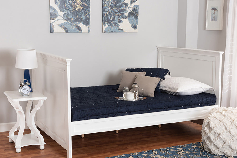 Baxton Studio - Ceri Full Size Daybed - Ceri-White-Daybed-Full view 8