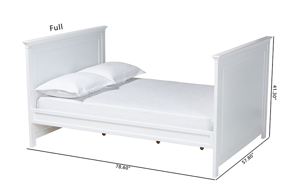 Baxton Studio - Ceri Full Size Daybed - Ceri-White-Daybed-Full view 10