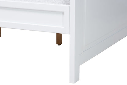 Baxton Studio - Ceri Twin Size Daybed - Ceri-White-Daybed-Twin view 6