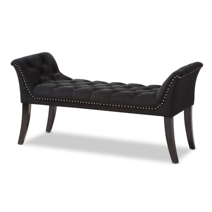 Baxton Studio - Chandelle Bench in Black - WS-5809-Black-Bench view 1