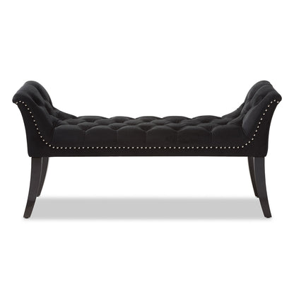 Baxton Studio - Chandelle Bench in Black - WS-5809-Black-Bench view 2