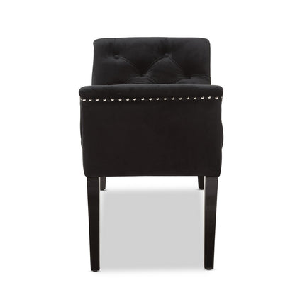 Baxton Studio - Chandelle Bench in Black - WS-5809-Black-Bench view 3