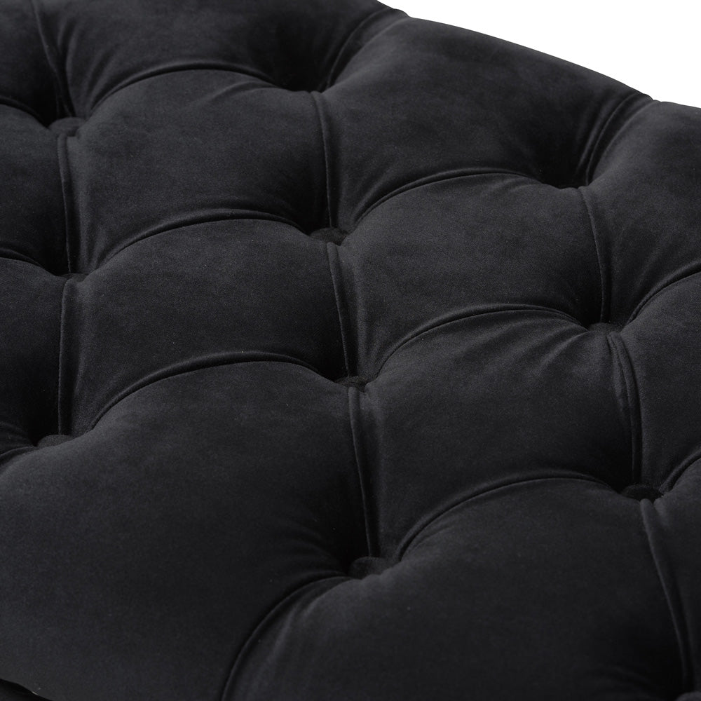 Baxton Studio - Chandelle Bench in Black - WS-5809-Black-Bench view 4