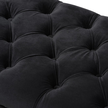 Baxton Studio - Chandelle Bench in Black - WS-5809-Black-Bench view 4