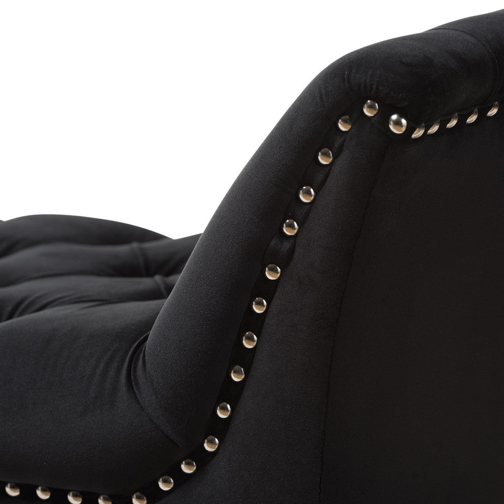 Baxton Studio - Chandelle Bench in Black - WS-5809-Black-Bench view 5