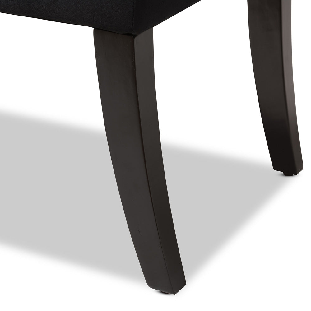 Baxton Studio - Chandelle Bench in Black - WS-5809-Black-Bench view 6