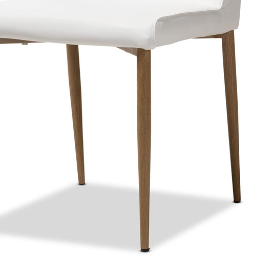 Baxton Studio - Chandelle Set of 4 Dining Chairs in White - 160505-White-4PC-Set view 2