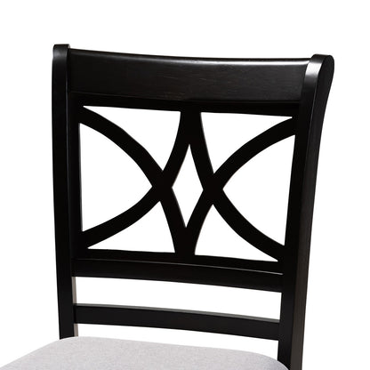 Baxton Studio - Chandler Pub Set in Grey/Espresso brown - RH329P-Grey/Dark Brown-5PC Pub Set view 4