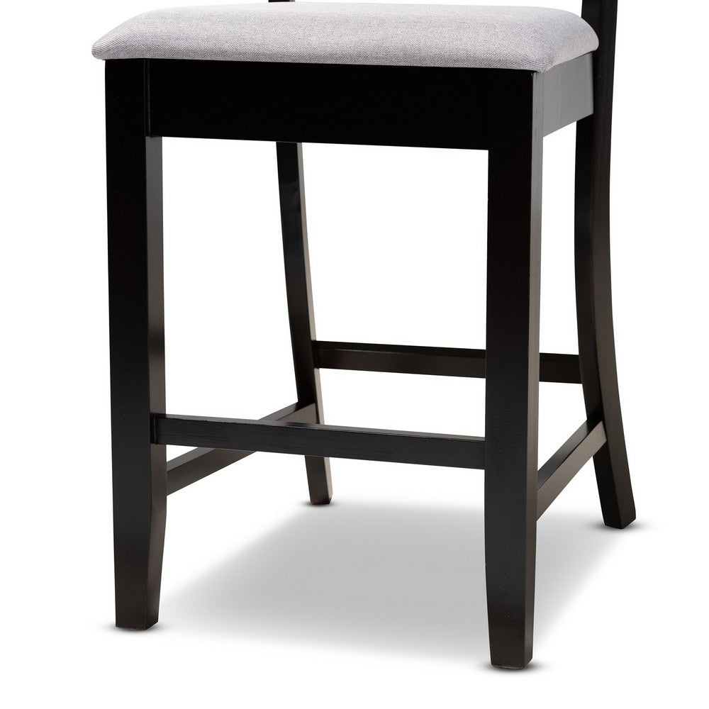 Baxton Studio - Chandler Pub Set in Grey/Espresso brown - RH329P-Grey/Dark Brown-5PC Pub Set view 5